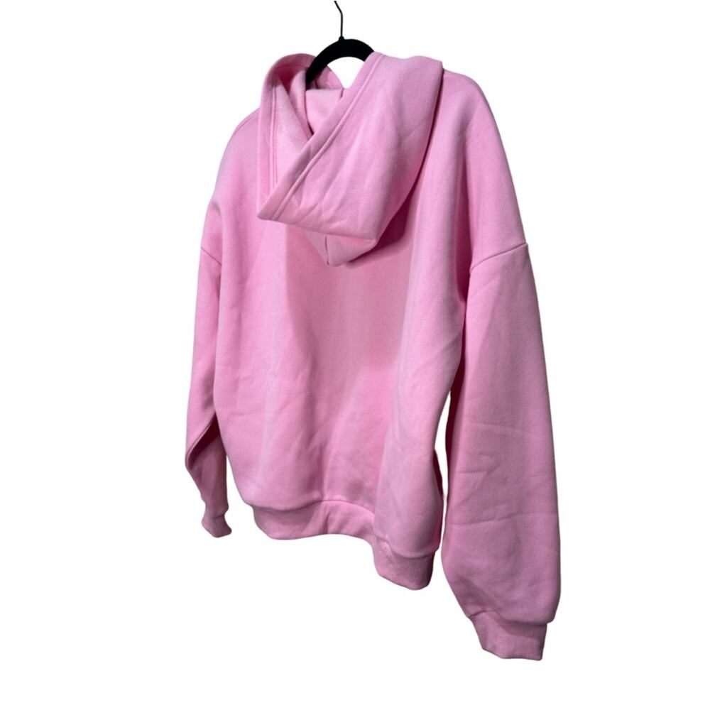Edikted Totally Hoodie Sweatshirt Embossed Logo - Pink Size M NWT - Picture 6 of 7